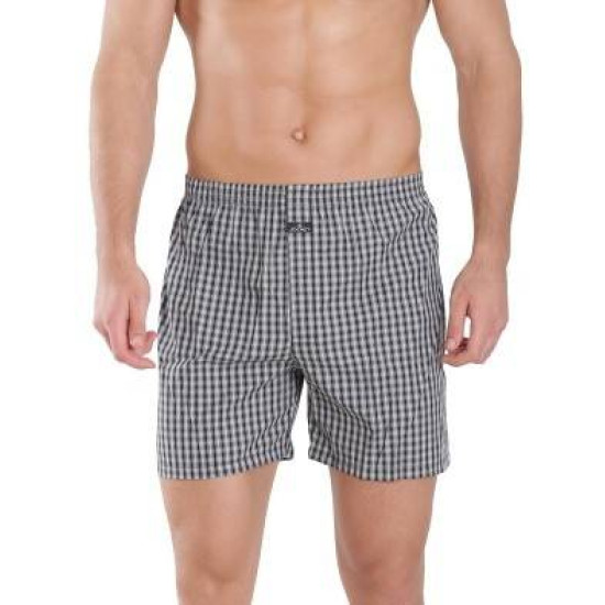 JOCKEY MEN'S SHORTS (2Pcs) WITH POCKET- COTTON ASSORTED CHECK