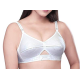 Shalini Cotton Bra (2Pcs) Kiran Elastic Strap White Plain Non-Padded