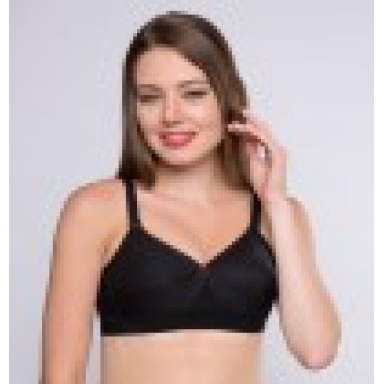 TRYLO KRUTIKA PLAIN (2 Pcs ) PLUS SIZE BRA 100% COTTON, NON PADDED, NON WIRED, SUPER SUPPORT BRA, FULL COVERAGE, 4X4 BACK HOOK, FIXED STRAPS